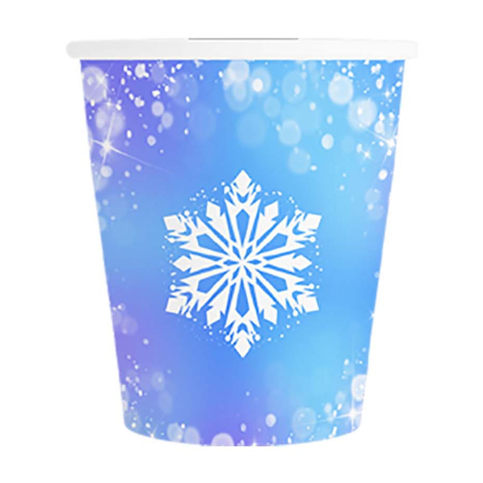 Clearance!20Pcs Frozen Birthday Party Supplies Winter Snowflake Frozen Plates Napkins Cups Plastic Cutlery Frozen Party Disposable Tableware for Christmas Winter Wonderland Decorations Serve 20 Guests